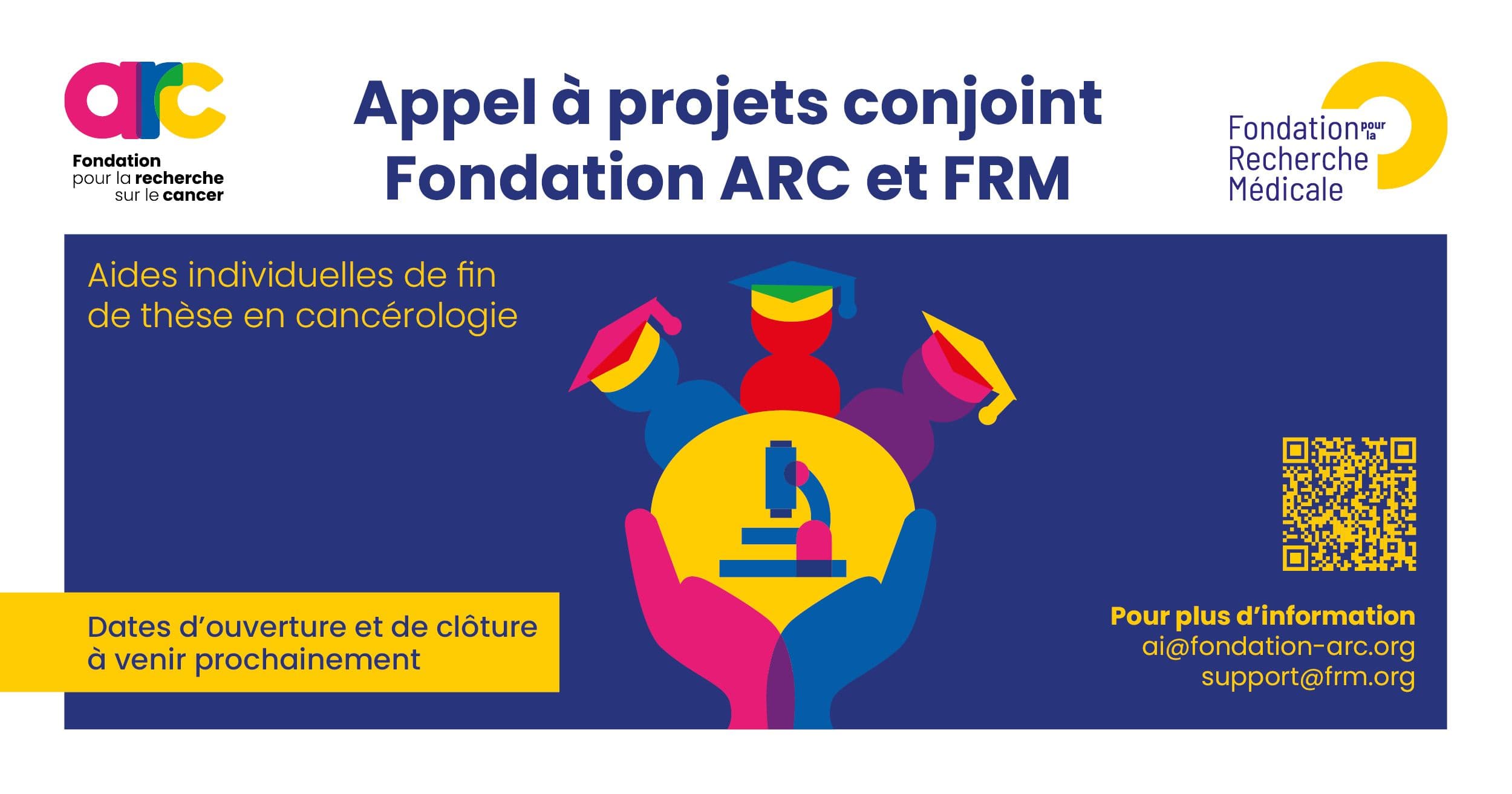 Appel à projet en partenariat entre la Fondation ARC et la Fondation pour la Recherche Médicale (FRM)
