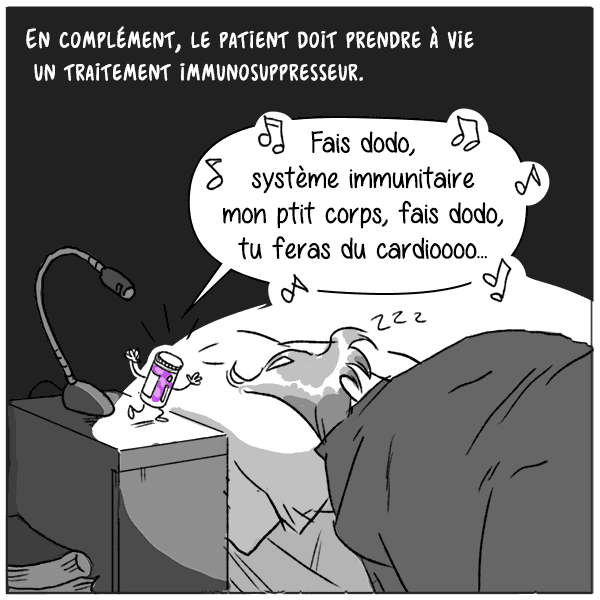 Case 5 de la BD "Cœur à prendre : pourquoi tant de rejet" sur la greffe cardiaque