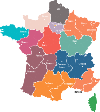 Carte de comités en régions